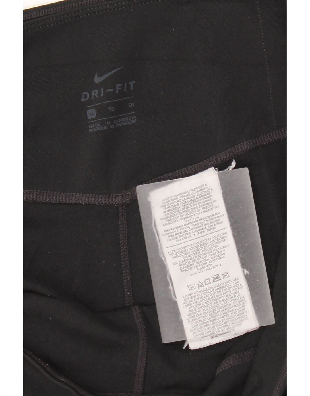 Женские укороченные леггинсы Nike Dri Fit UK 18 XL, черный полиэстер