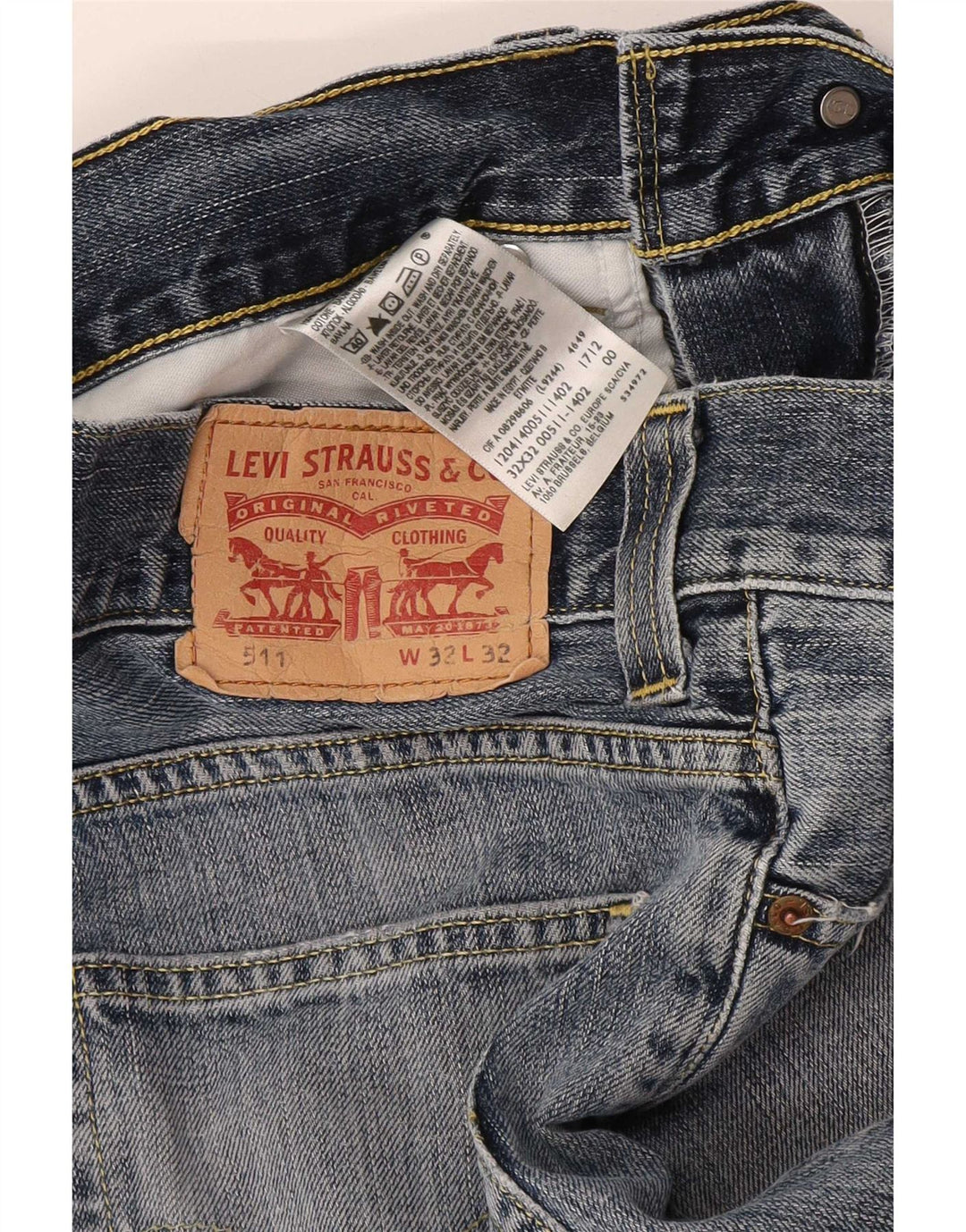 Мужские джинсы Levi's Slim 511 W32 L32 синие, хлопок