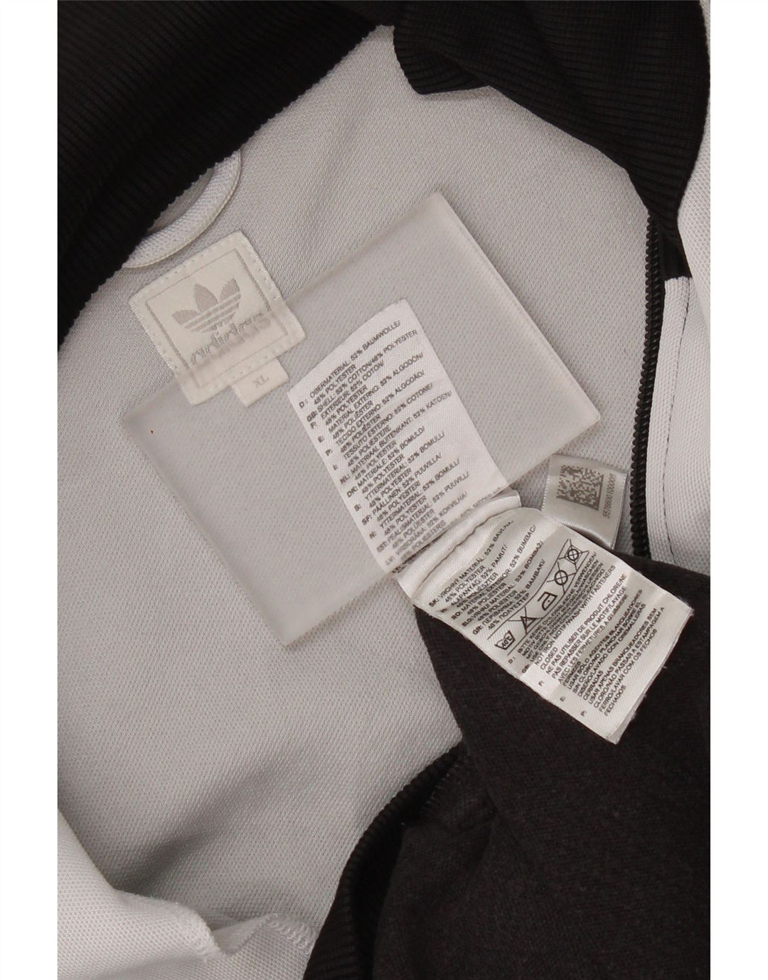 Мужской спортивный костюм Adidas с графическим рисунком, верхняя куртка XL, черный хлопок с цветными блоками