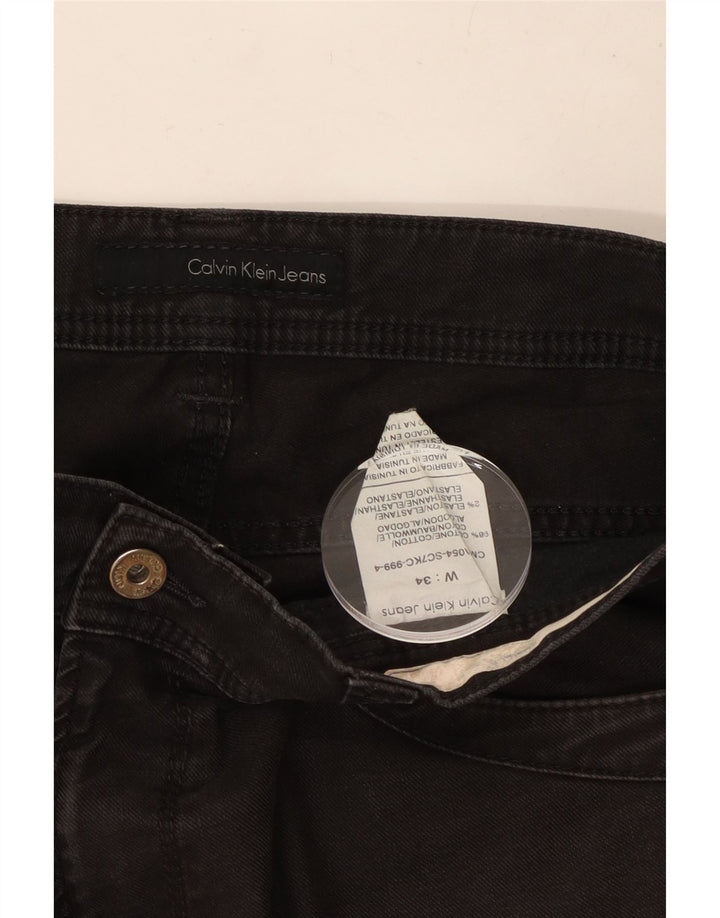 Мужские прямые джинсы CALVIN KLEIN W34 L33, черный хлопок
