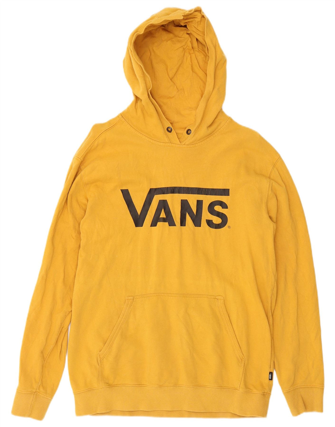 Мужской джемпер с капюшоном с рисунком Vans, большой желтый, хлопок