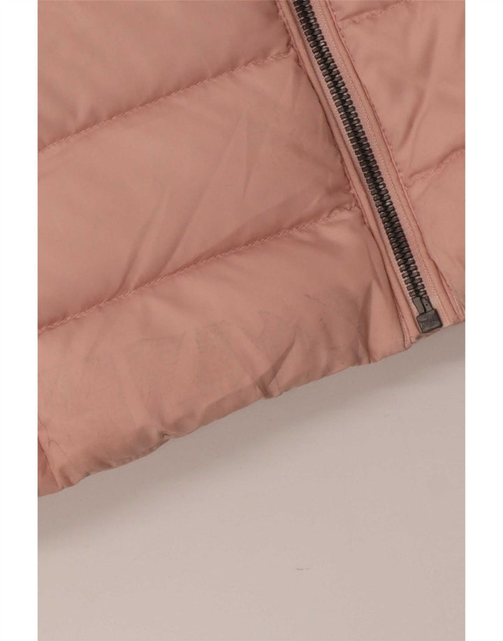 Женская стеганая куртка с капюшоном Tommy Hilfiger UK 10, маленький розовый полиэстер