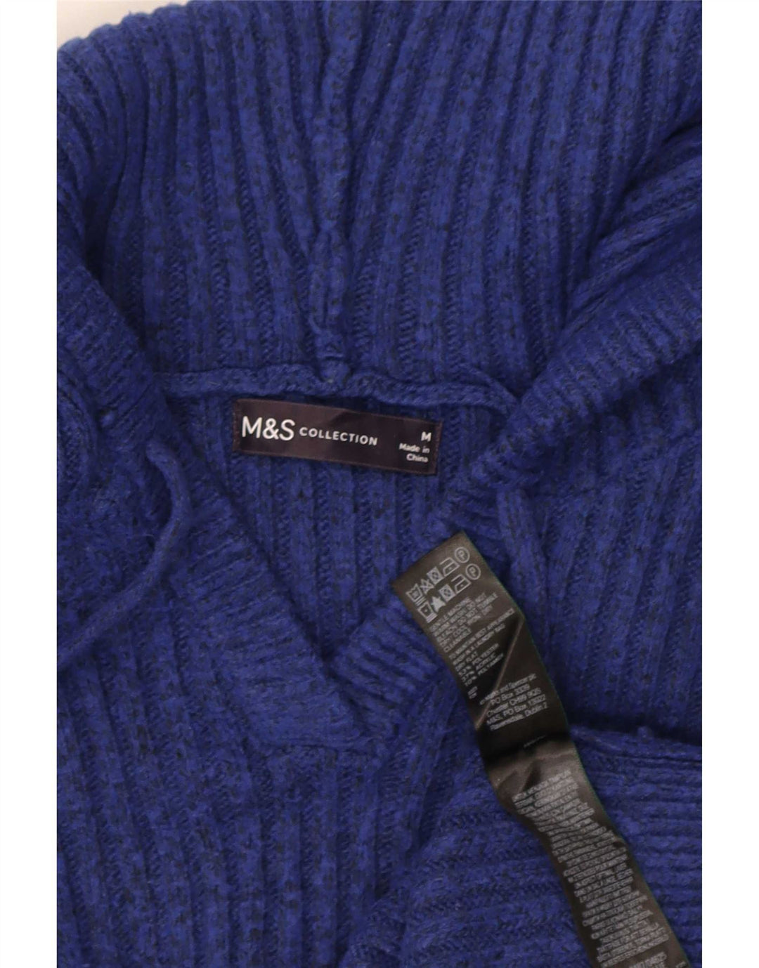 Женский свитер с капюшоном Marks & Spencer UK 14, средний, темно-синий