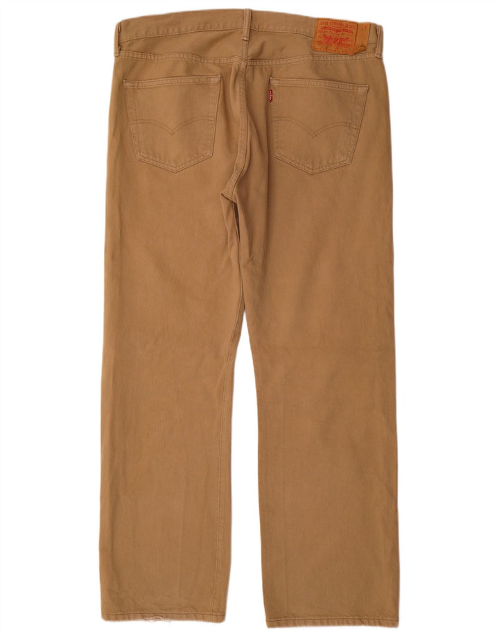 Мужские прямые джинсы Levi's 501 W36 L30, бежевый хлопок