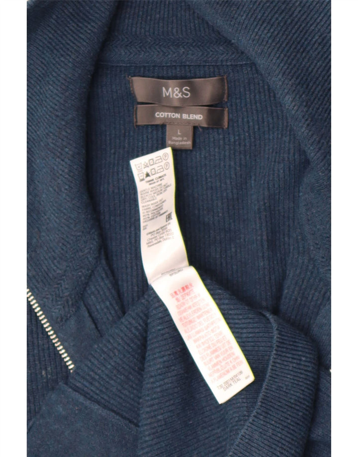 Мужской кардиган Marks & Spencer, большой темно-синий полиэстер