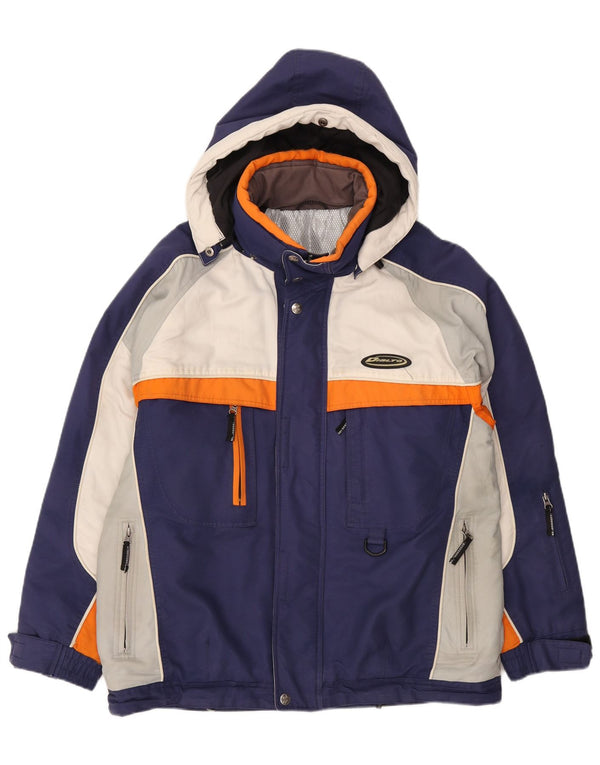 Мужская лыжная куртка Dialto с капюшоном UK 42 XL Темно-синяя с цветными блоками