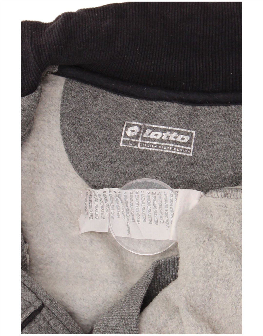 Мужской спортивный костюм Lotto, верхняя куртка, большой серый хлопок с цветными блоками