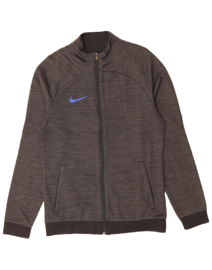 Мужской спортивный костюм NIKE Dri Fit, верхняя куртка, маленький серый полиэстер с крапинками