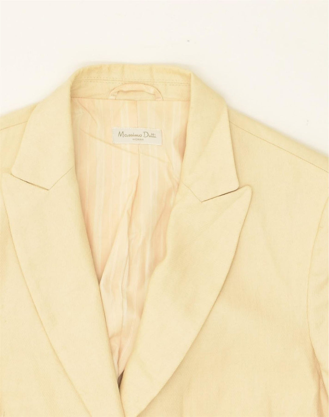 MASSIMO DUTTI Womens 1 Button Blazer Jacket EU 44 XL Beige | Vintage Massimo Dutti | Thrift | Second-Hand Massimo Dutti | Used Clothing | Messina Hembry 