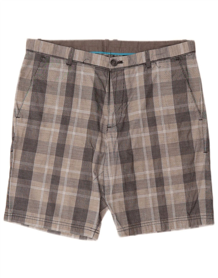 Мужские шорты чинос Calvin Klein W32, хлопковые серые в клетку среднего размера