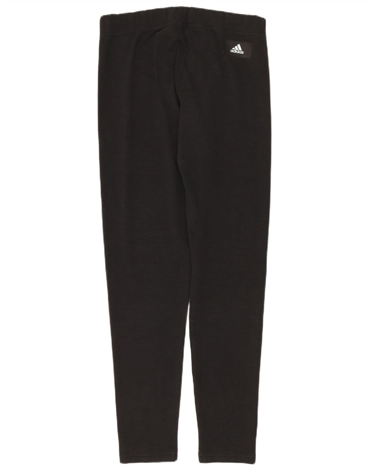 Женские леггинсы Adidas с рисунком UK 12/14, средний черный хлопок, черный