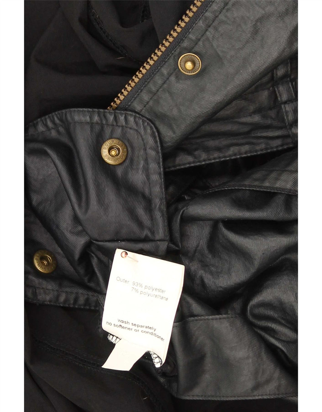 Женская куртка Barbour из искусственной кожи в стиле милитари UK 14, большая, черная, полиэстер