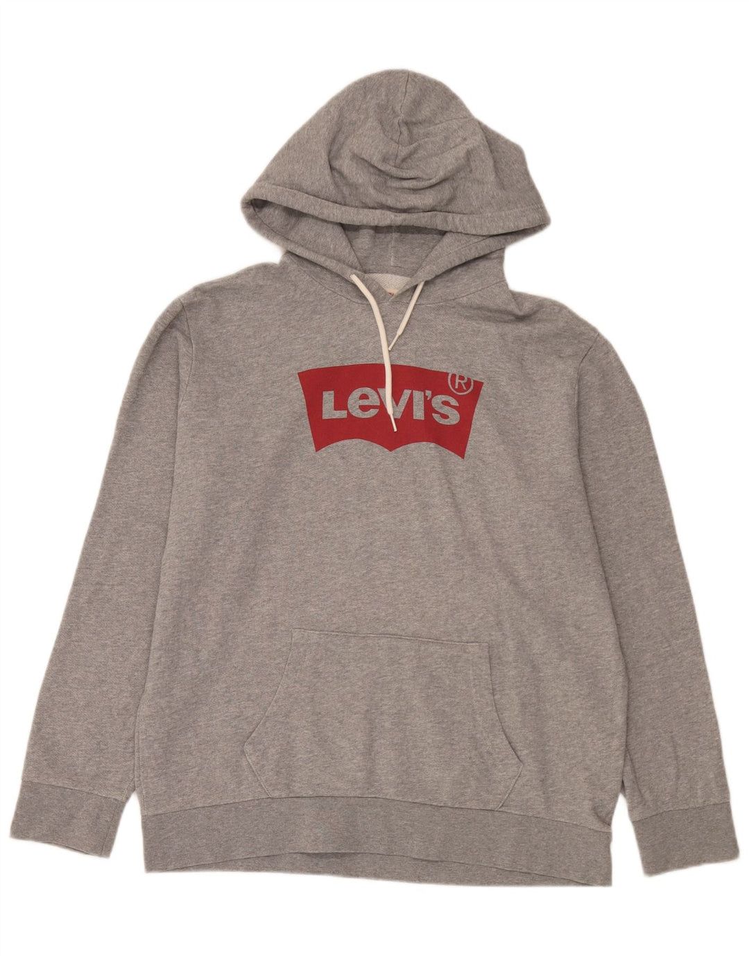 Мужской джемпер с капюшоном Levi's, большой серый, хлопковый