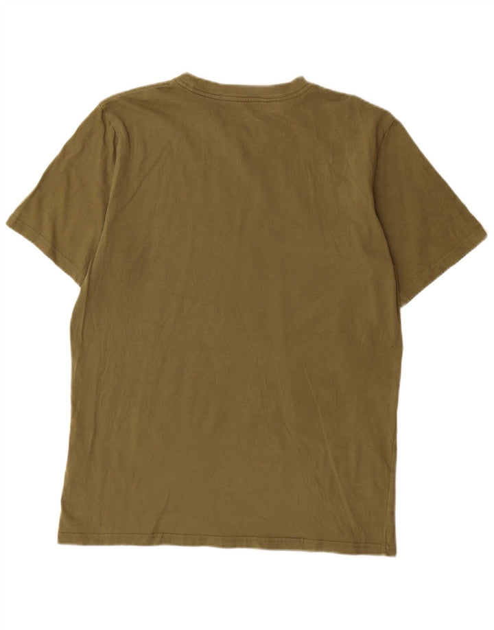 Мужская футболка с рисунком Carhartt, средний цвет, хаки, хлопок