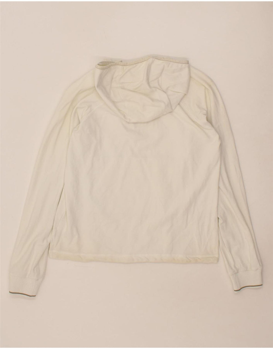 NIKE Womens Hoodie Jumper UK 14 Medium White Cotton Vintage Nike and Second-Hand Nike from Messina Hembry 