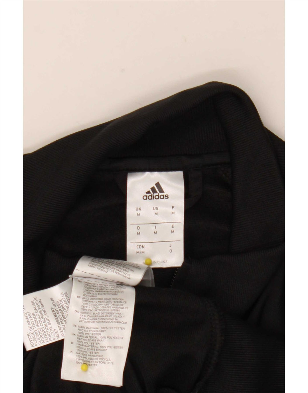 Мужской спортивный костюм Adidas, верхняя куртка, средний черный, полиэстер с цветными блоками
