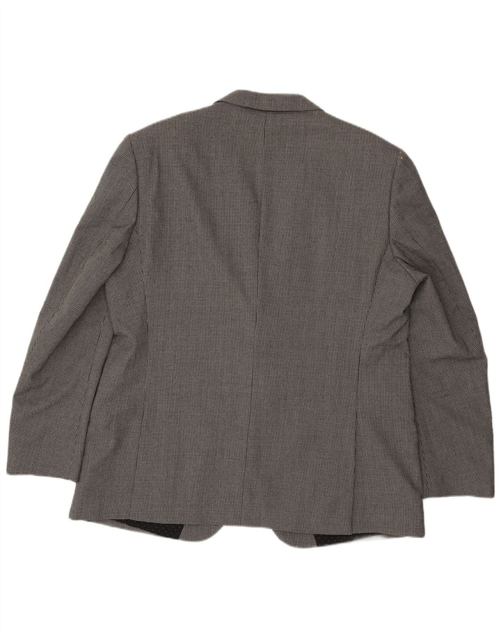 Мужской пиджак Marks & Spencer на 2 пуговицах, Великобритания, 46, 3XL, серый, шерсть с узором «гусиные лапки»