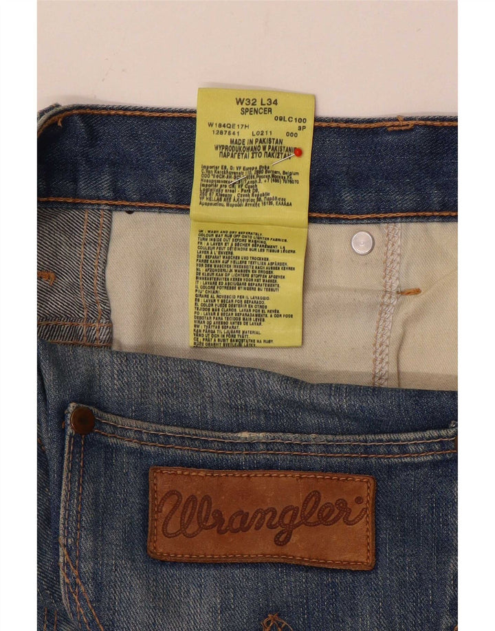 Мужские джинсы Wrangler Spencer Slim W32 L34, синий хлопок