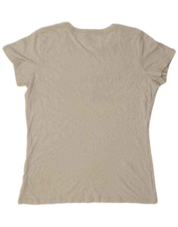 Женская футболка с рисунком Reebok Top UK 18 XL, бежевый хлопок