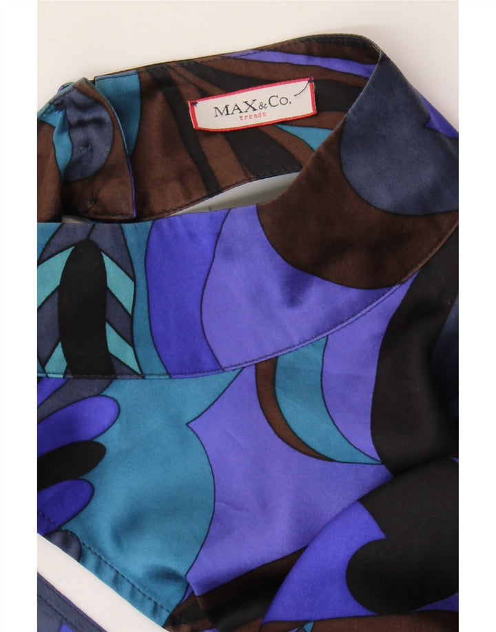 Женское платье-футляр с абстрактным узором Max & Co. UK 12, средний фиолетовый