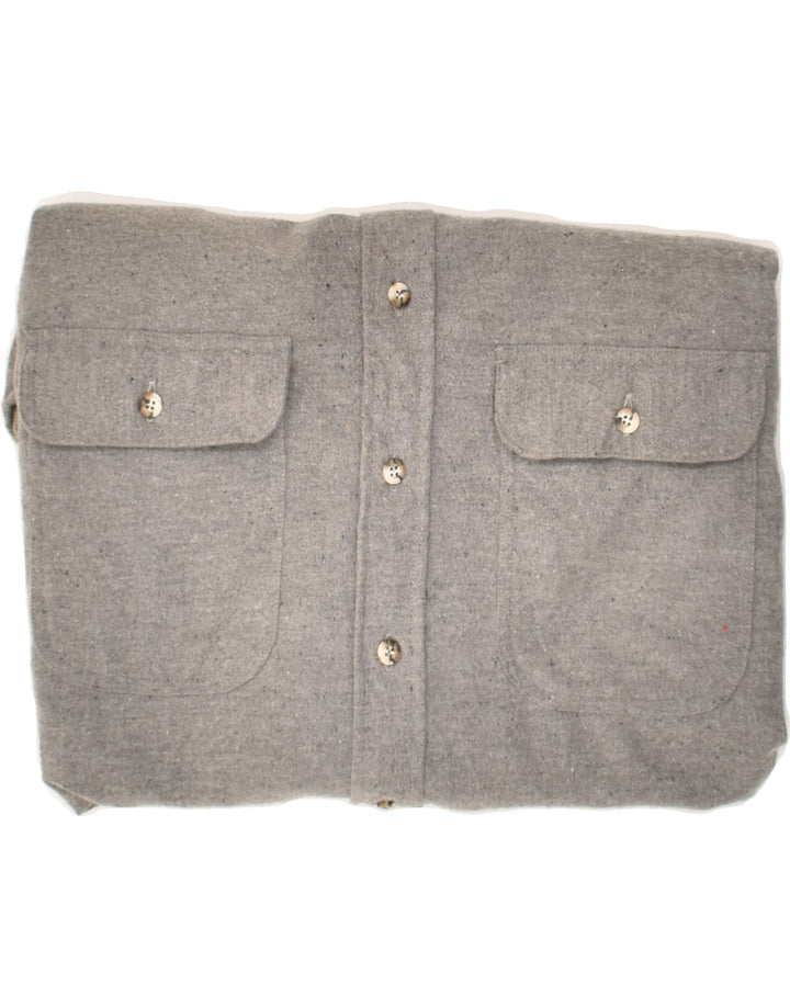 ST. JOHN'S BAY Mens Tall Shirt Medium Grey Cotton Vintage St. John's Bay and Second-Hand St. John's Bay from Messina Hembry 