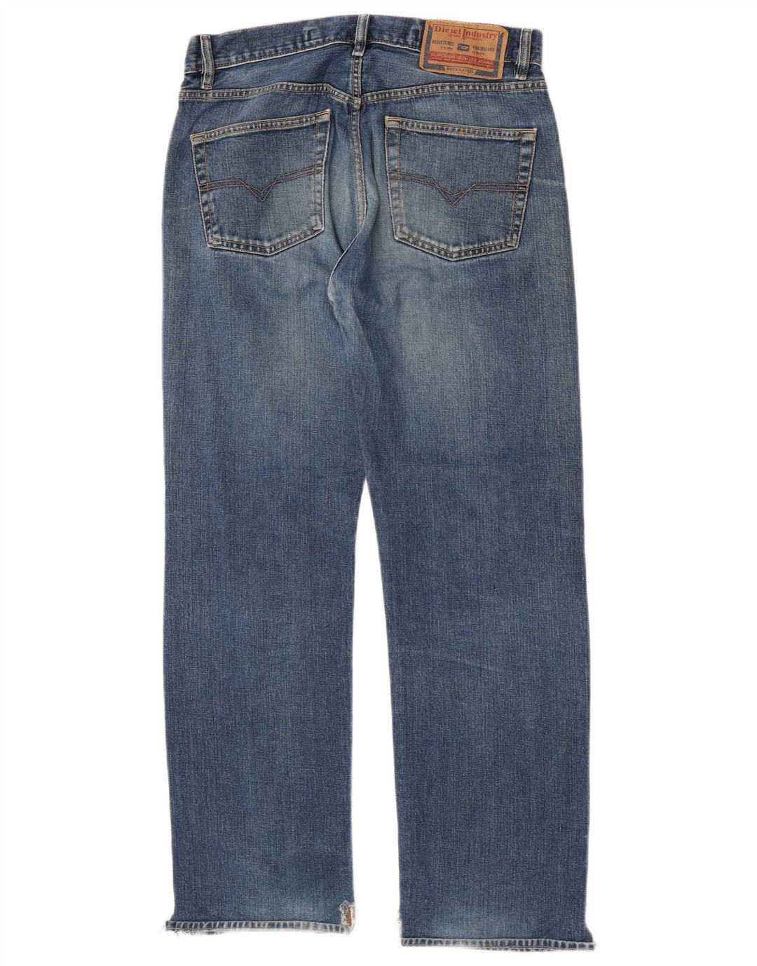 Мужские прямые джинсы Diesel W32 L30 синие, хлопок