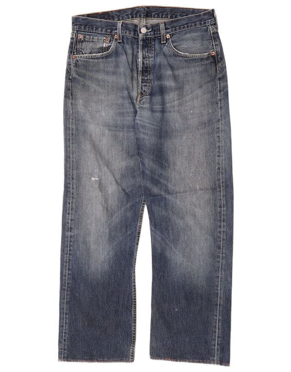 Мужские прямые джинсы Levi's 501 W33 L28 синие, хлопок