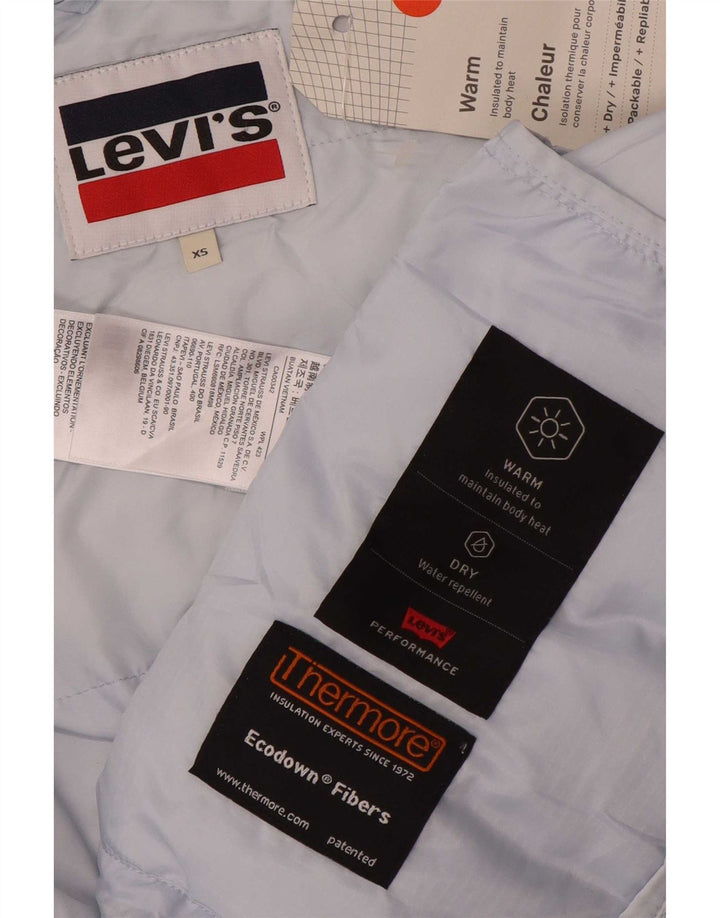 Женская утепленная куртка оверсайз с капюшоном Levi's UK 6 XS, синий полиэстер