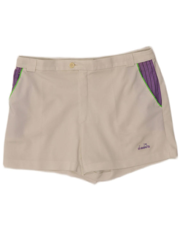 Женские шорты чинос Diadora W33, большие белые цветные блоки