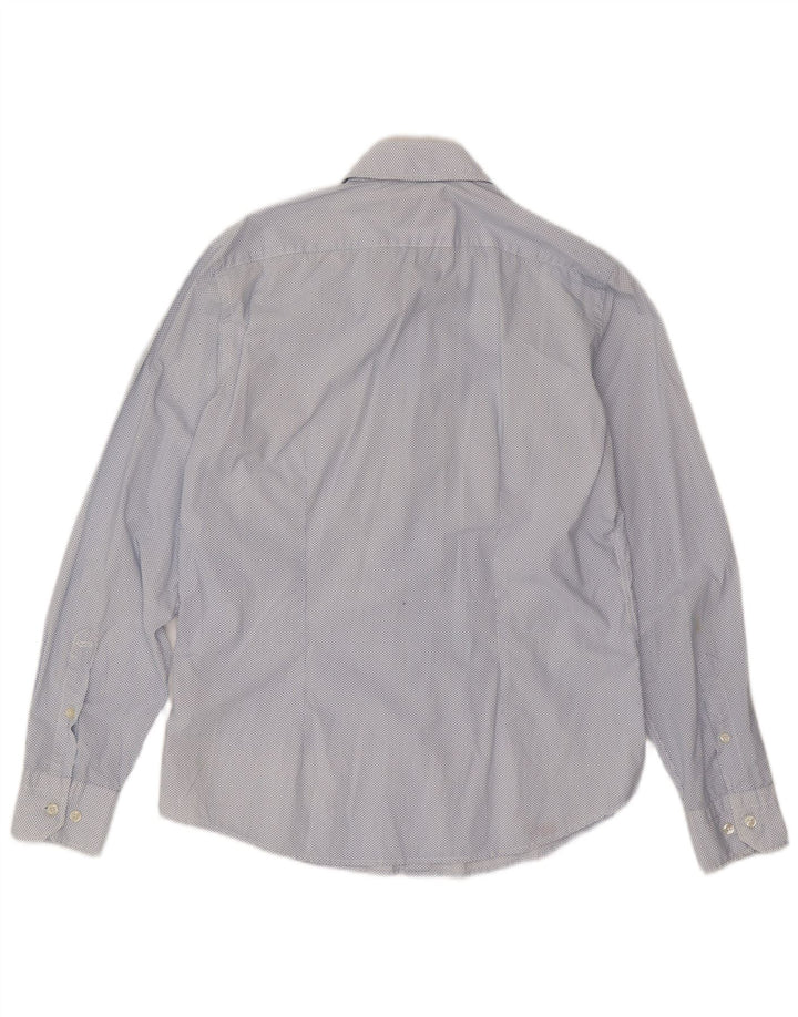 Мужская рубашка Gas, большая синяя пятнистая хлопковая рубашка