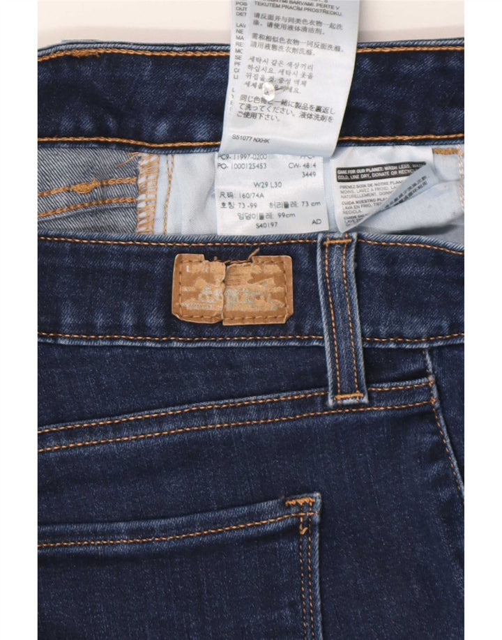Женские укороченные джинсы-леггинсы Levi's W29 L26, синий хлопок