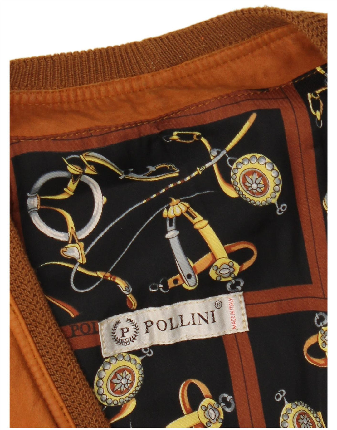 Мужской кожаный жилет Pollini UK 40, большой, коричневый