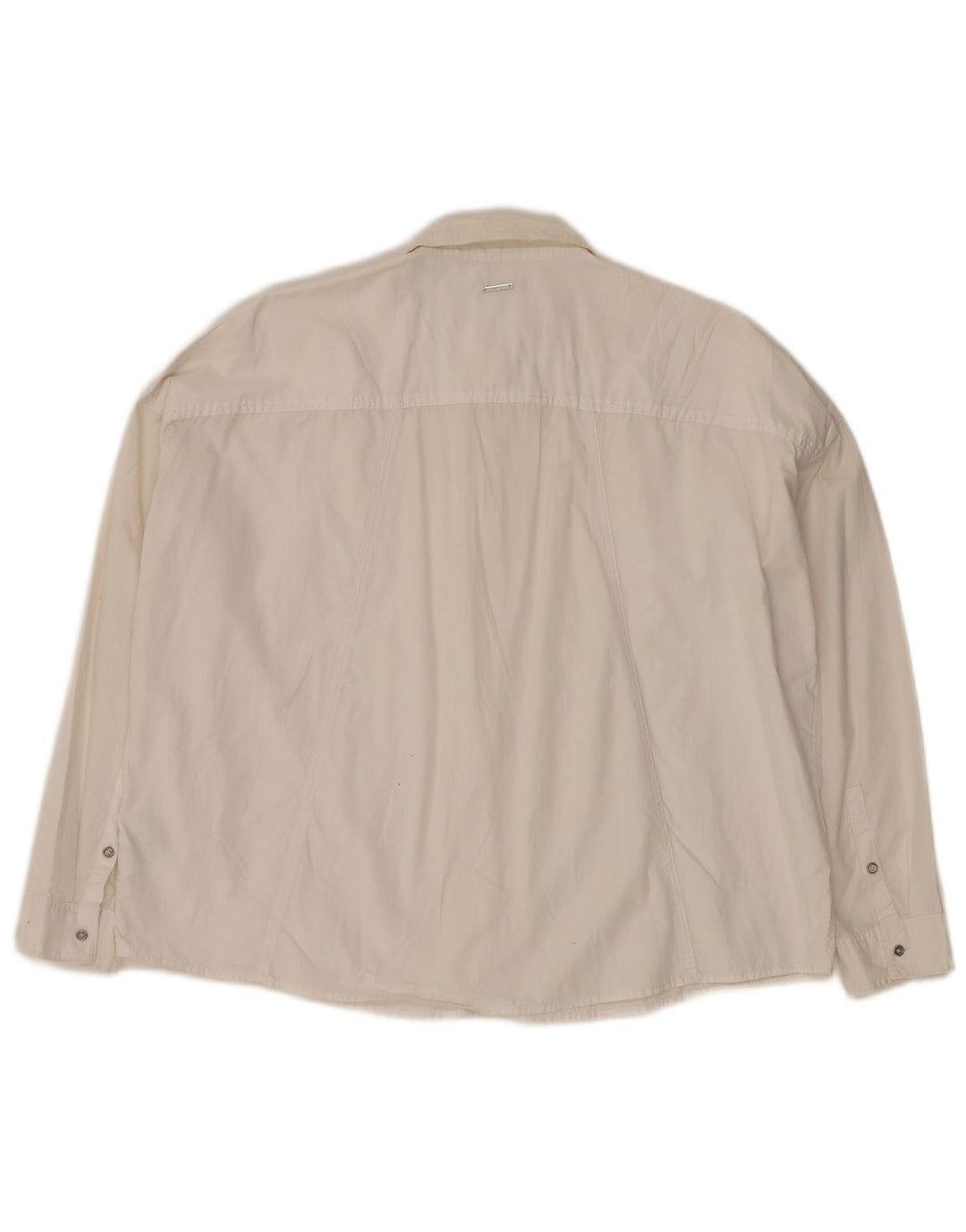 CALVIN KLEIN JEANS Женская рубашка оверсайз UK 10, маленький размер, белый хлопок