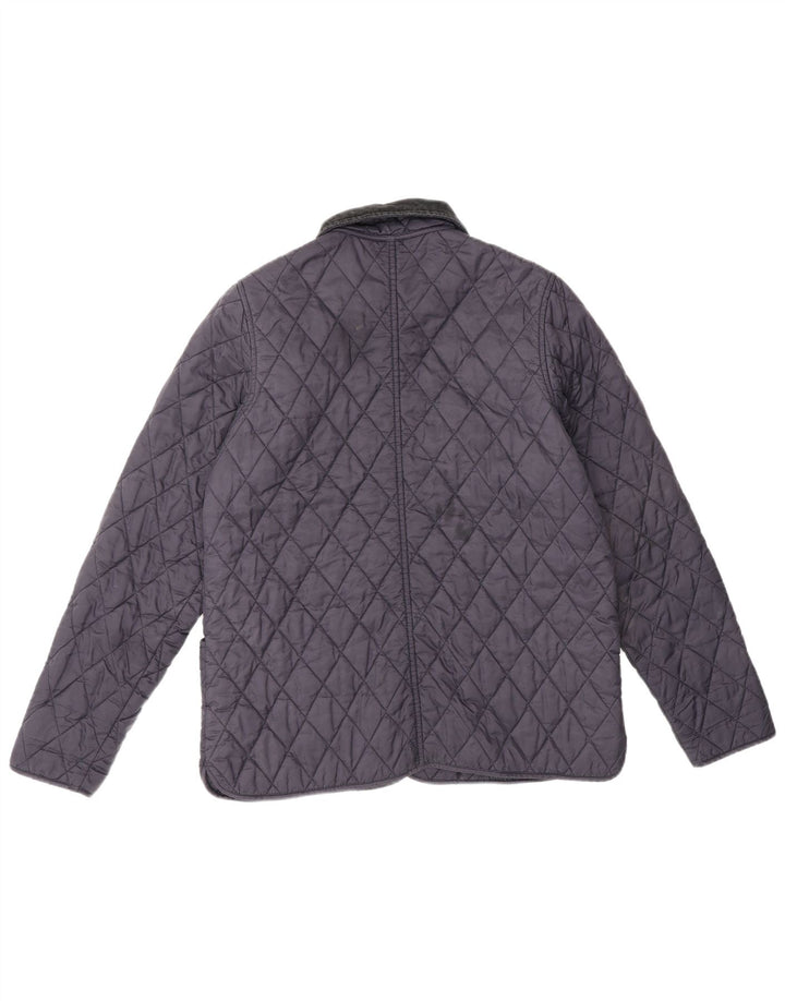 Женская стеганая куртка Barbour UK 12, средний темно-синий полиэстер