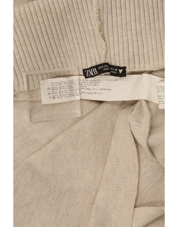 Женский джемпер без рукавов Zara с высоким воротником, Великобритания 12, средний бежевый