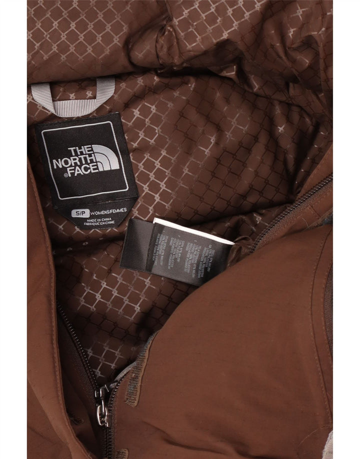 Женская стеганая куртка оверсайз с капюшоном The North Face UK 10, маленький коричневый цвет