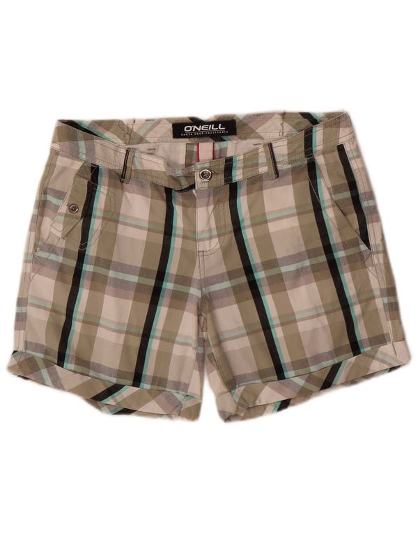 Женские шорты чинос O'NEILL W26, маленькие серые, хлопковые в клетку