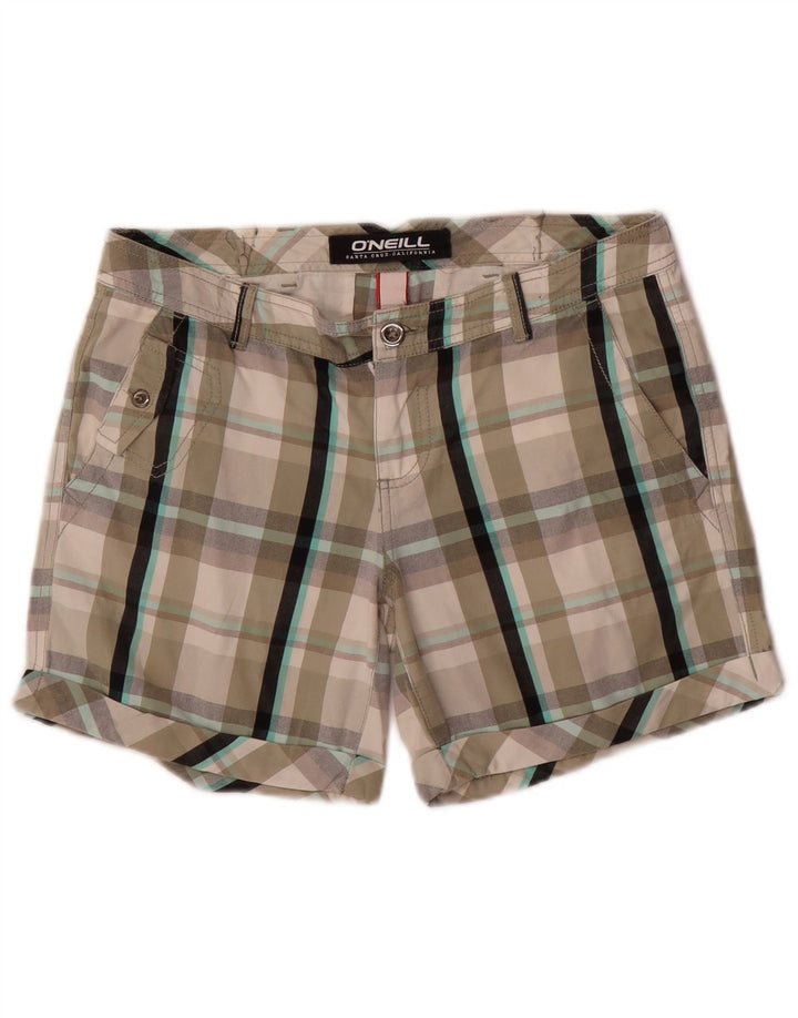 Женские шорты чинос O'NEILL W26, маленькие серые, хлопковые в клетку