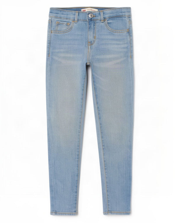 Джинсы скинни Levi's Girls 710 7–8 лет W24 L23, синий хлопок