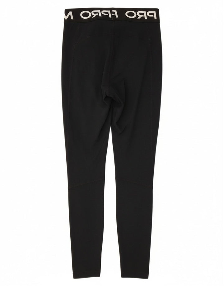 Женские леггинсы с графическим рисунком Nike UK 8, маленькие черные полиэстер