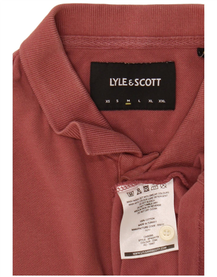 Мужская рубашка-поло Lyle & Scott среднего темно-бордового цвета