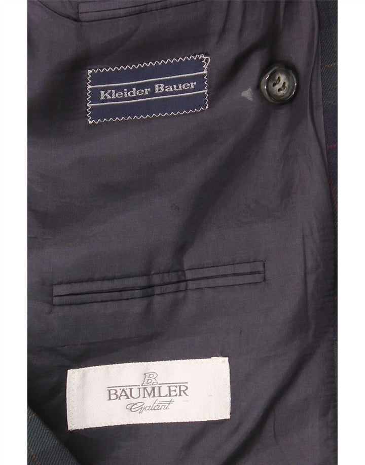 Мужской двубортный пиджак Baumler UK 40, большая зеленая клетка