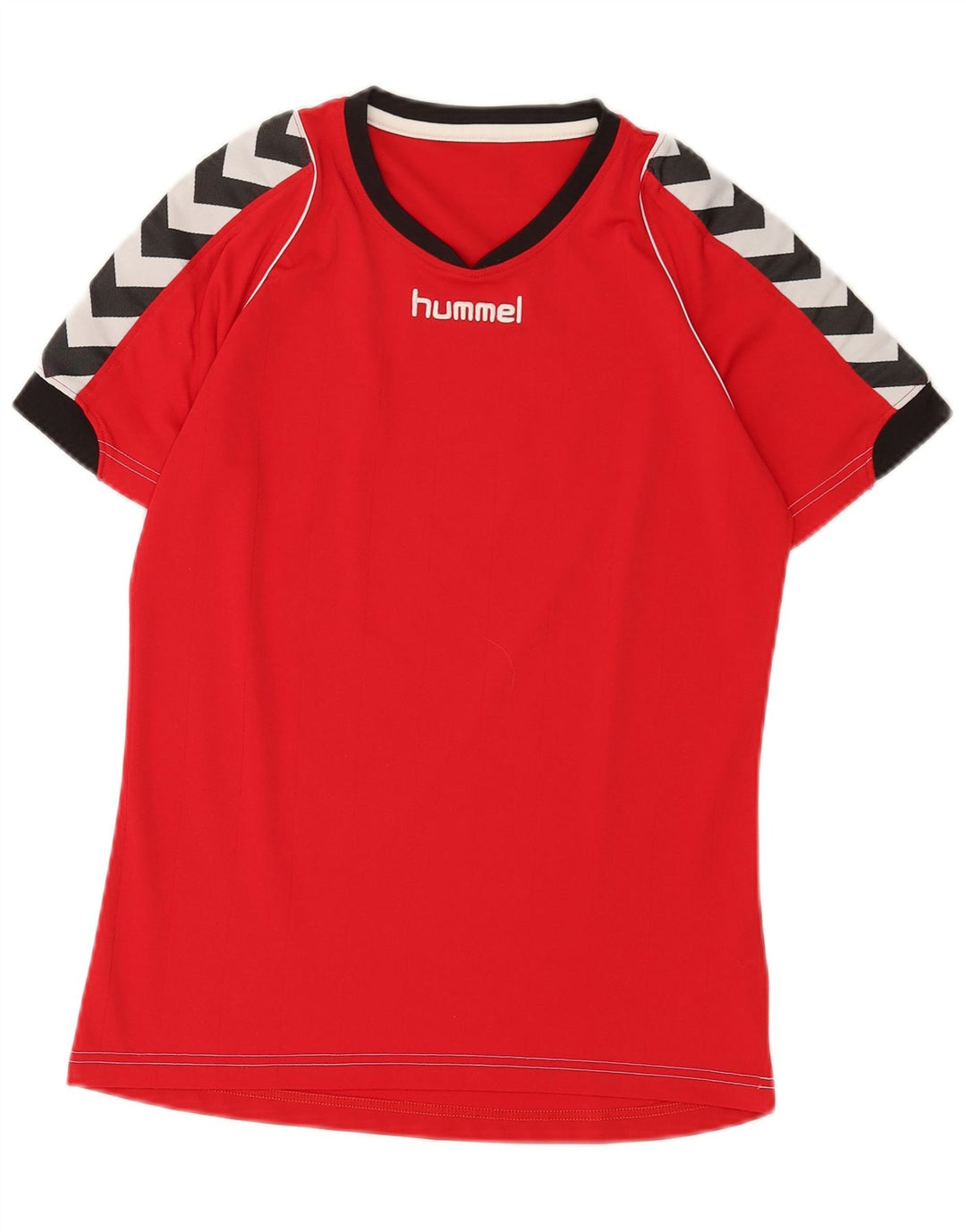 Мужская футболка с графическим рисунком Hummel, маленький красный полиэстер с цветными блоками