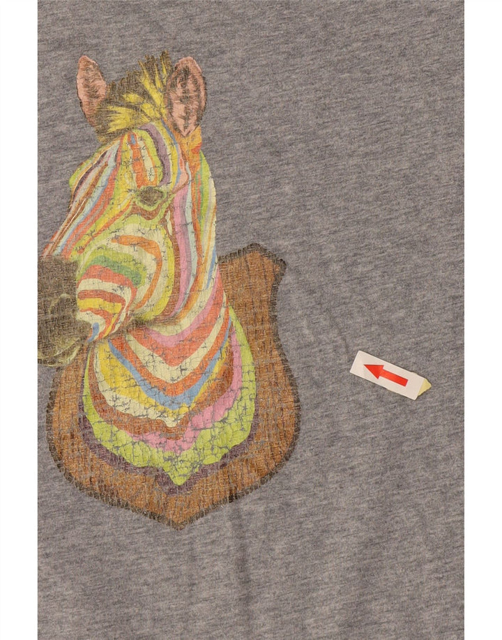 PAUL SMITH Мужская футболка с графическим рисунком, маленький серый хлопковый принт с животным принтом