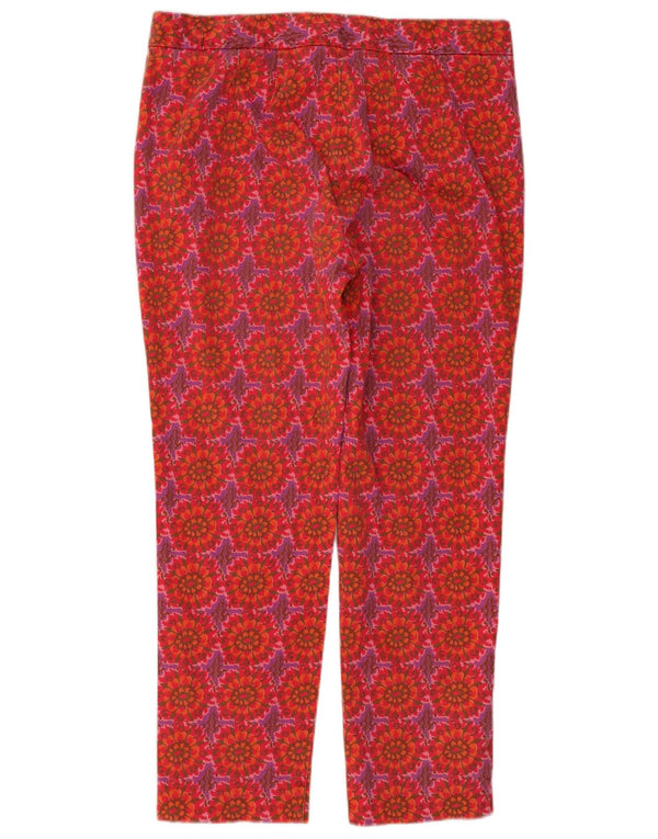 Женские прямые брюки чинос BODEN UK 14, большие W32 L26, розовые с цветочным принтом