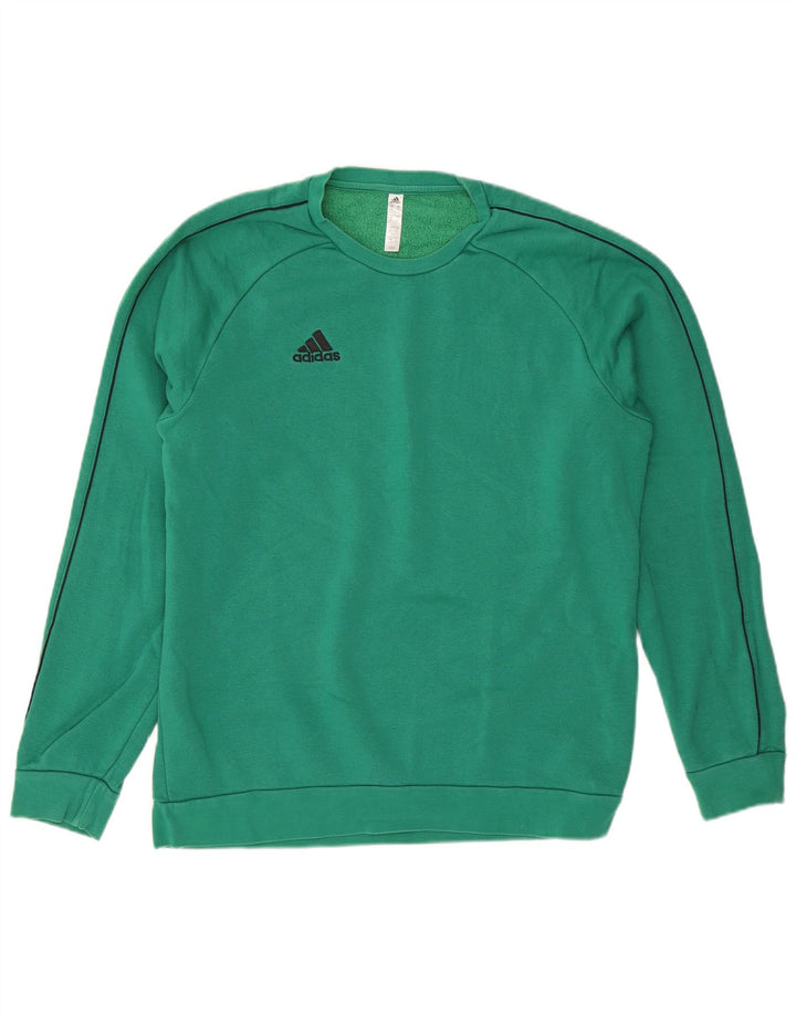 Мужской свитер ADIDAS, джемпер XL, бирюзовый, хлопок