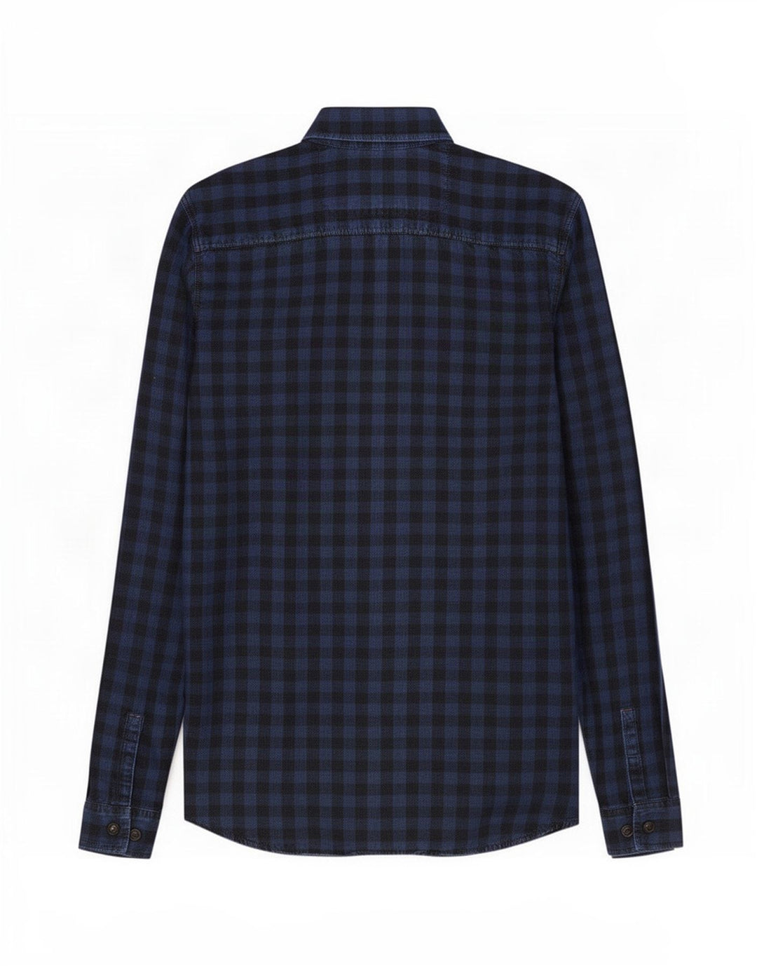Мужская рабочая рубашка Jack & Jones, маленькая, темно-синяя, в мелкую клетку, хлопок