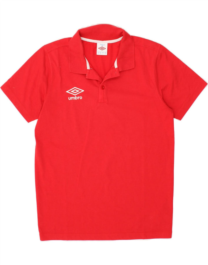 UMBRO Mens Polo Shirt Medium Red Cotton Vintage Umbro and Second-Hand Umbro from Messina Hembry 