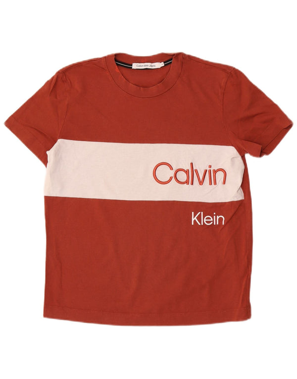 Женская футболка с рисунком Calvin Klein Jeans Top UK 14 Medium Brown