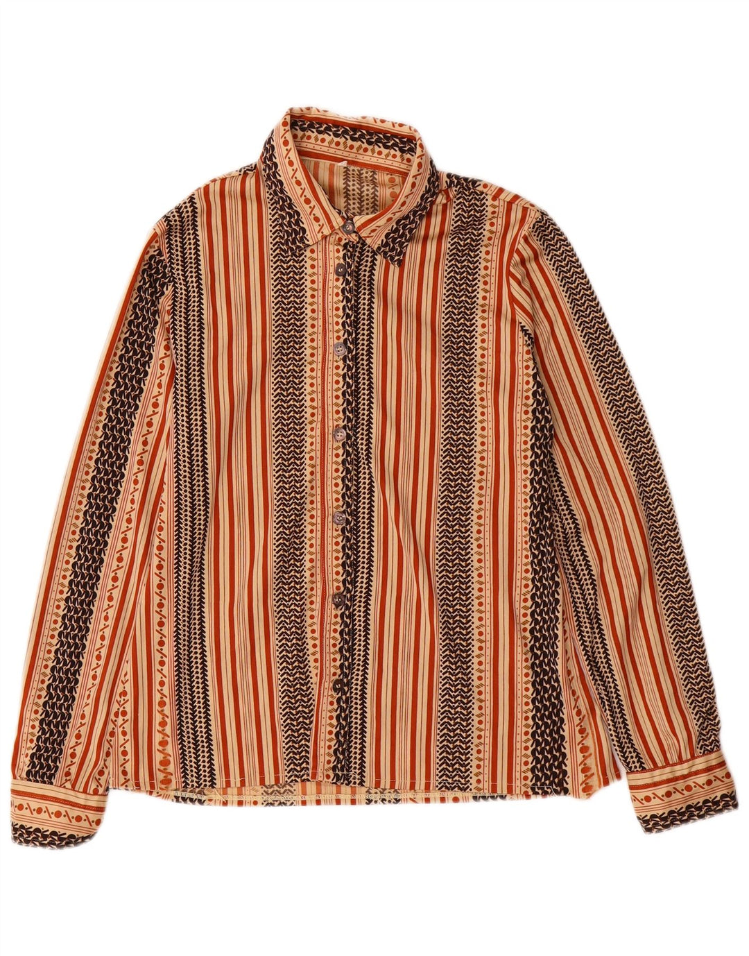 Рубашка женская VINTAGE IT 50 XL Бежевая Полосатая